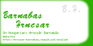 barnabas hrncsar business card